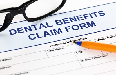 A dental benefit claim form